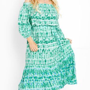 Mia Border Maxi Dress  emerald 16 Women's Avenue green